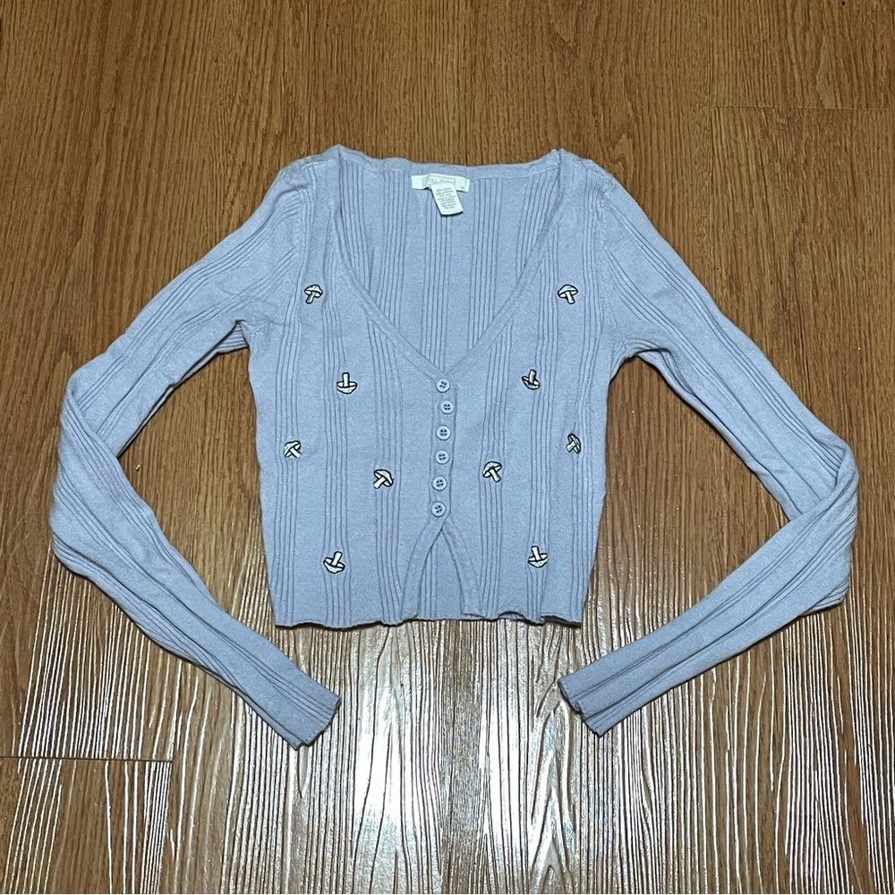 Tilly’s Light Blue Embroidered Cardigan